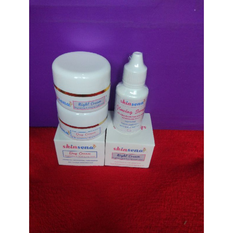 Skinsena Paket Ekonomis ( Serum, Day cream, night cream)