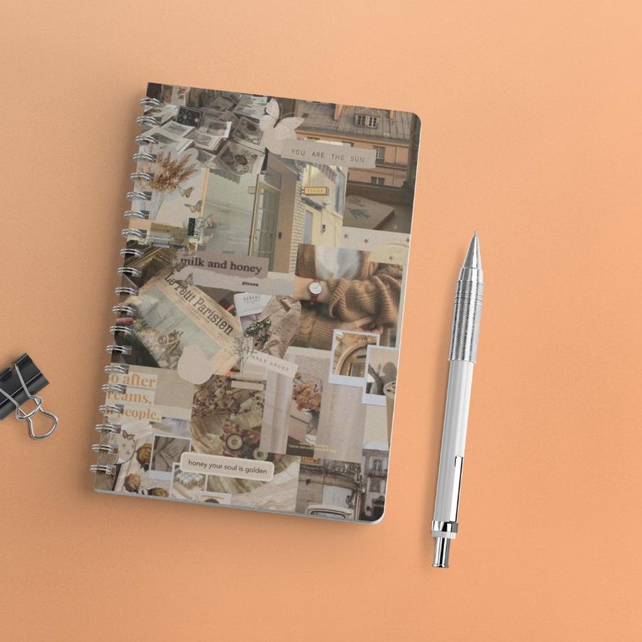 

[KODE LEDGE] Notebook Aesthetic Edition 1 Lined Grid Dot Ukuran A5 Ring Spiral Jurnal Catatan Buku Spiral Binder