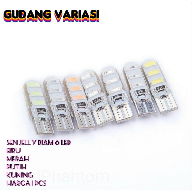 Lampu sen jelly Diam 6 led 1 pcs