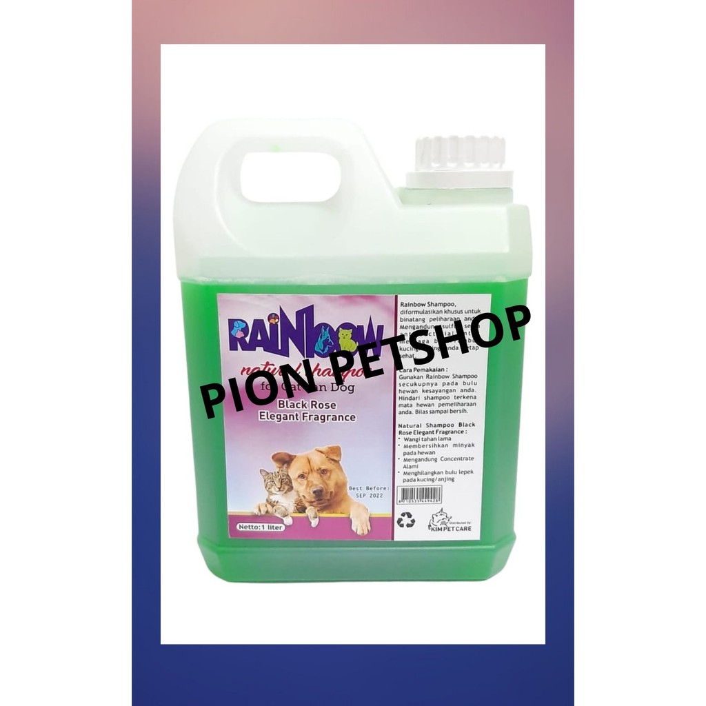 Rainbow Natural Shampo 1 liter untuk anjing dan kucing