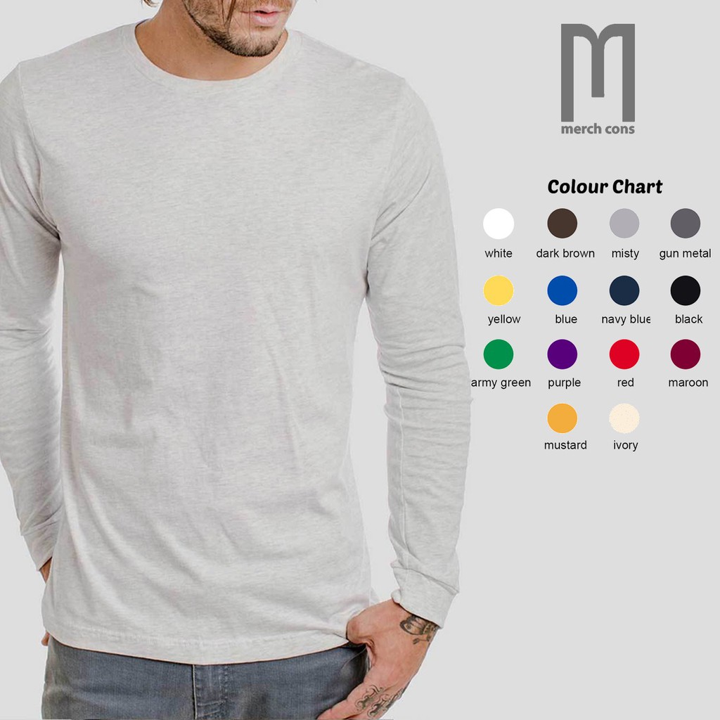 Merchons Kaos Polos Lengan Panjang