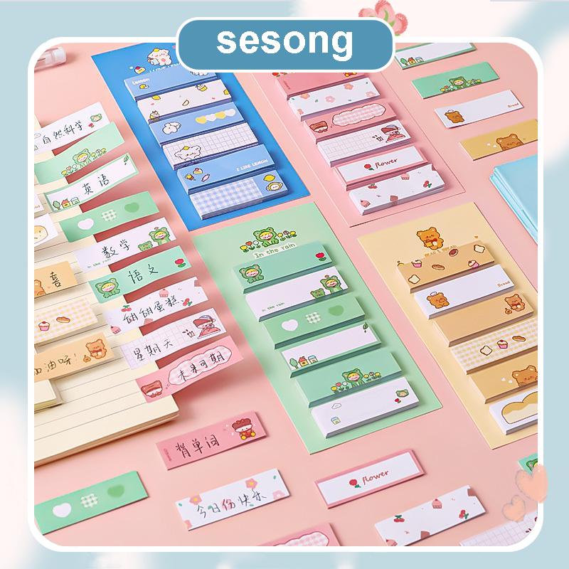 

Gadis kartun menempel pada indeks siswa dengan petunjuk lucu untuk catatan kreatif post-it SS