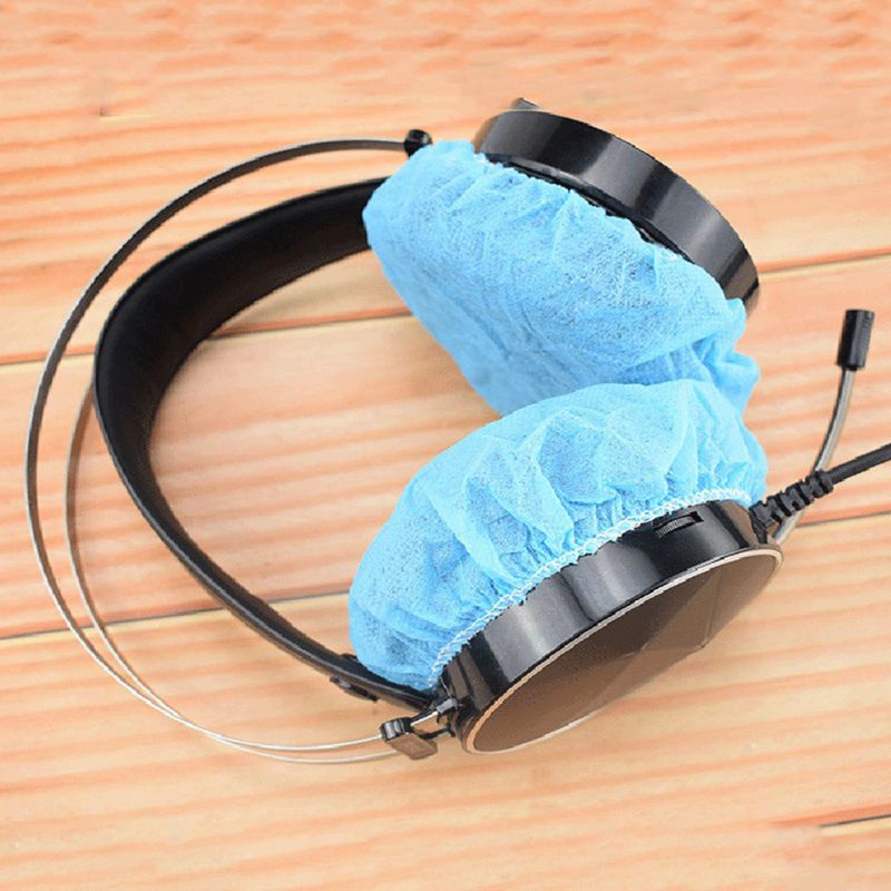 btsg 100Pcs/Bag Disposable Headphone Cover Nonwoven Earmuff Cushion 10-12CM Headset