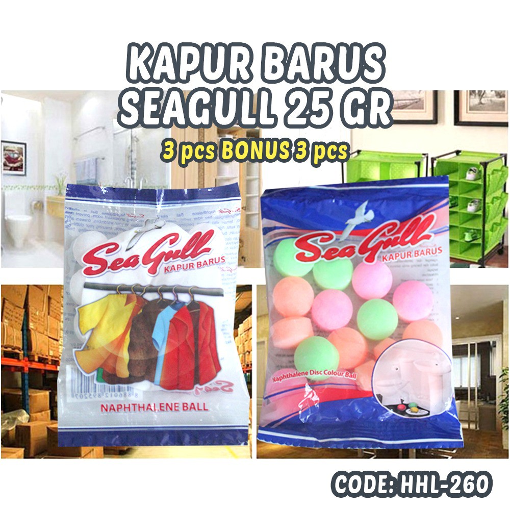 Pengharum Ruangan Kapur Barus Seagull 25gr per 6 pcs