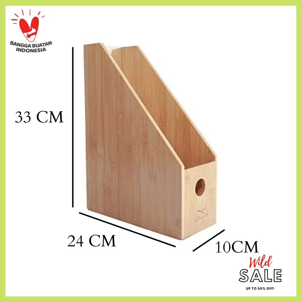 Kotak Majalah, Koran , Magazine storage - Bamboo Magazine Box in Natural Code W-013