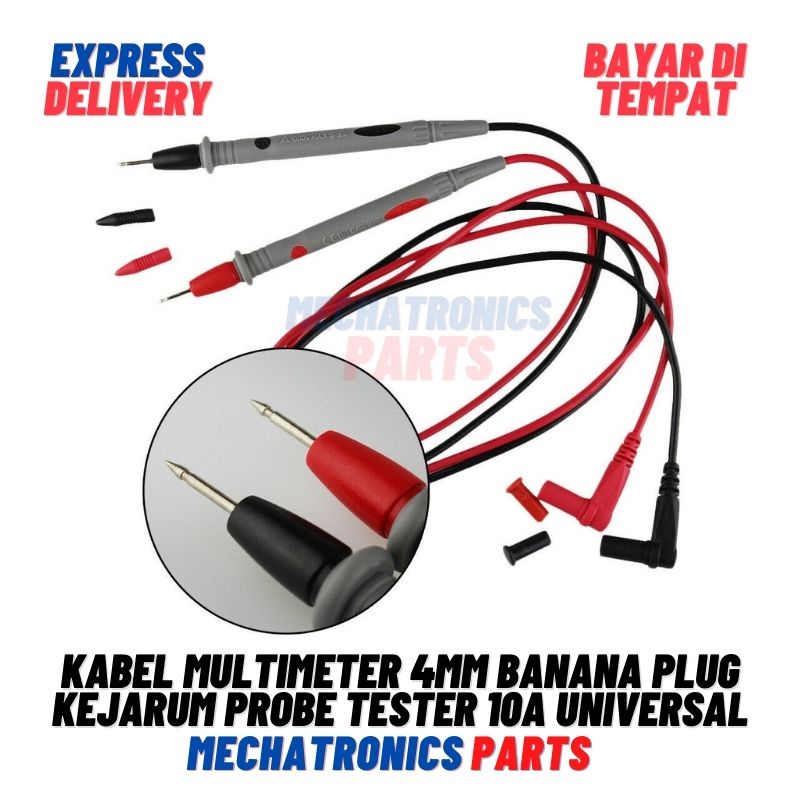 [DEV-9225] KABEL MULTIMETER 4MM BANANA PLUG KEJARUM PROBE TESTER 10A UNIVERSAL