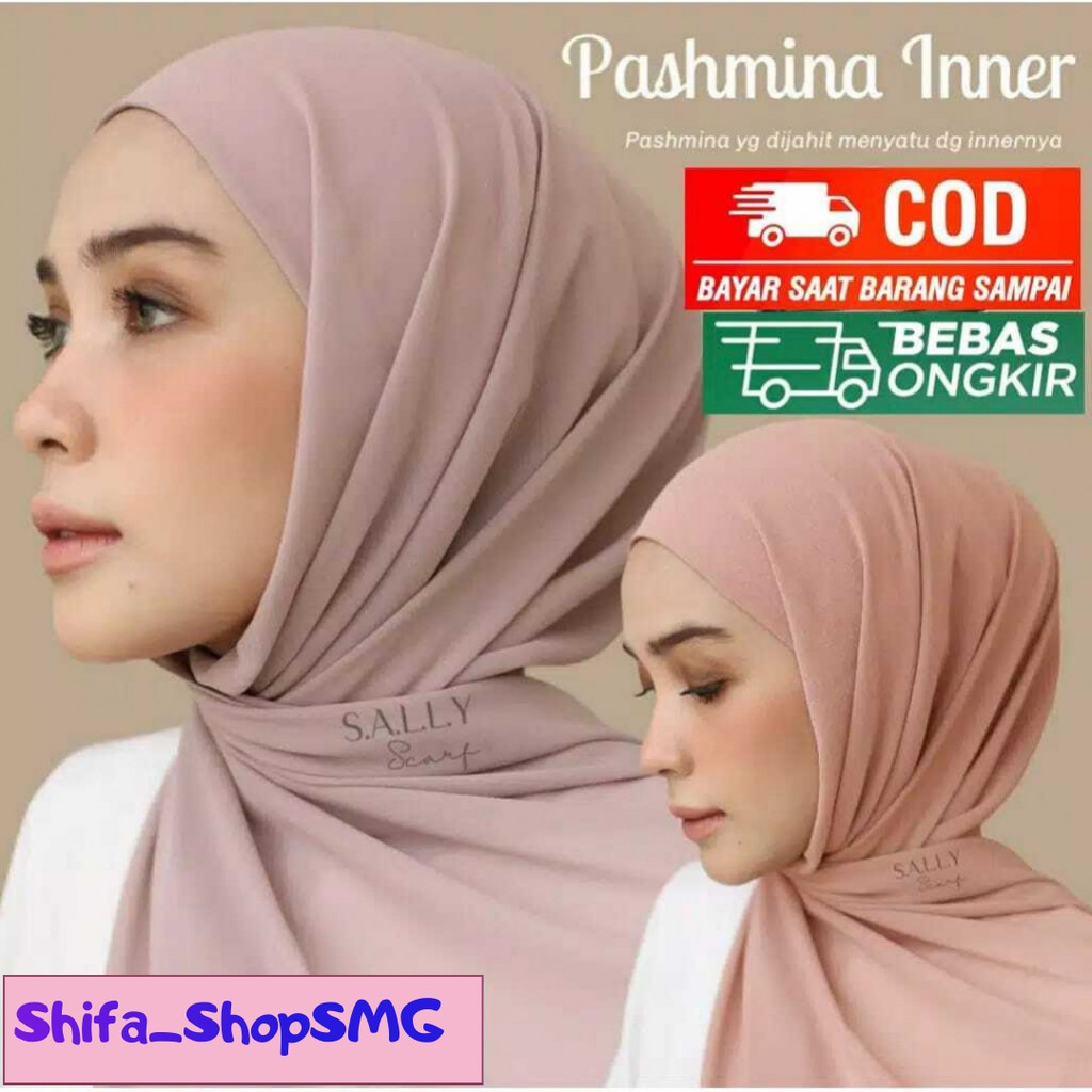 Jilbab Pashmina Inner 2 in 1 Diamond - Kerudung Wanita