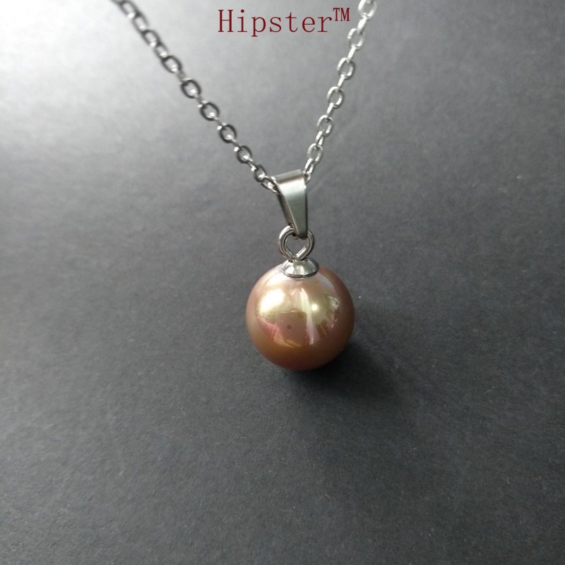 Popular Japanese and Korean Simple Elegant Freshwater Shell Bead Pendant Necklace