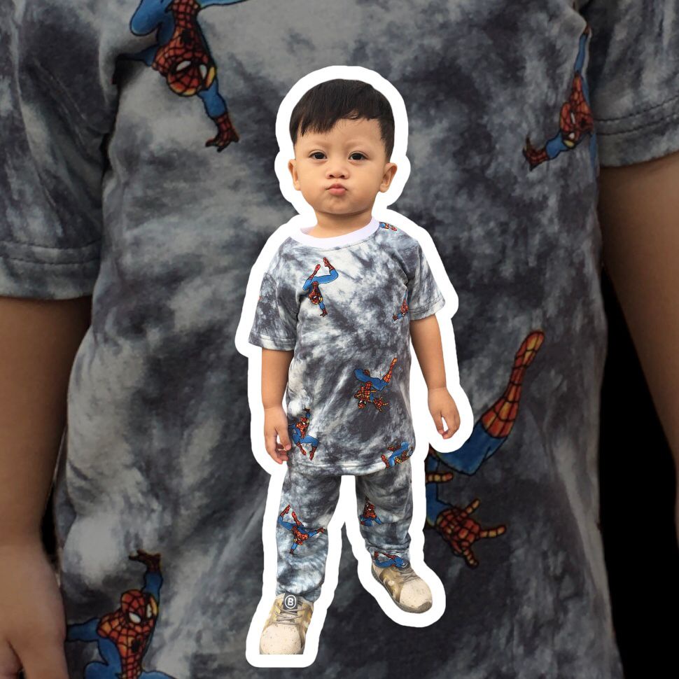 SETELAN KAOS ANAK  PRINTING SUPER HERO SPIDERMAN ANAK UMUR 1-7 TAHUN