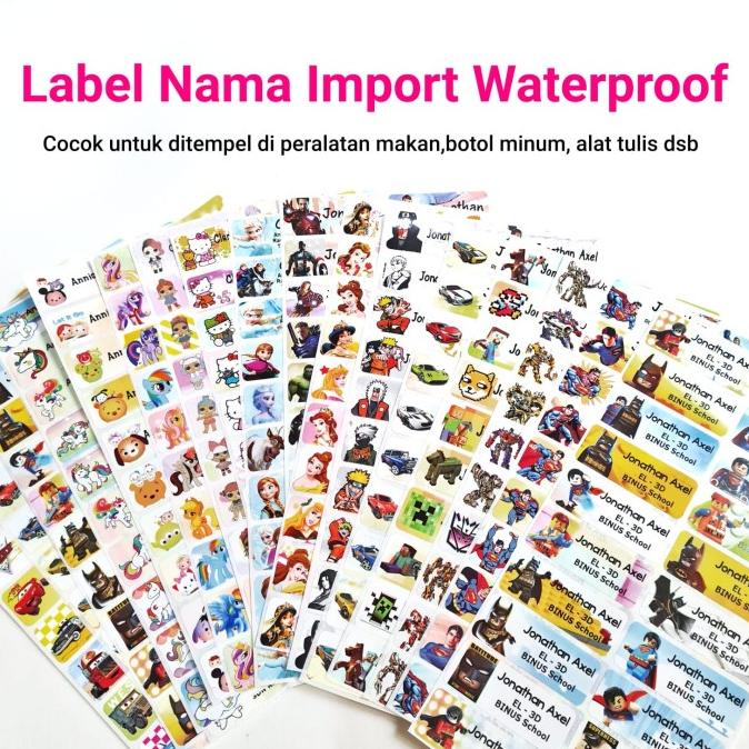 

(BISA COD) Label nama waterproof anti air NEW Kode 1140