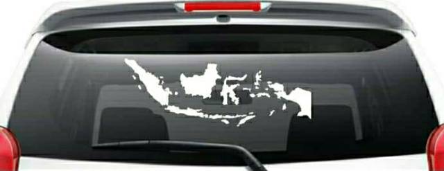 Sticker cutting sticker kaca mobil sticker peta Indonesia
