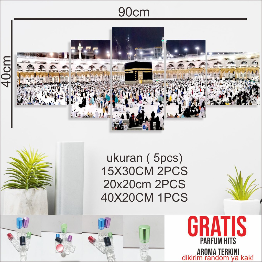 IDE418 -GRATIS parfum hiasan dinding puzzle ka'bah