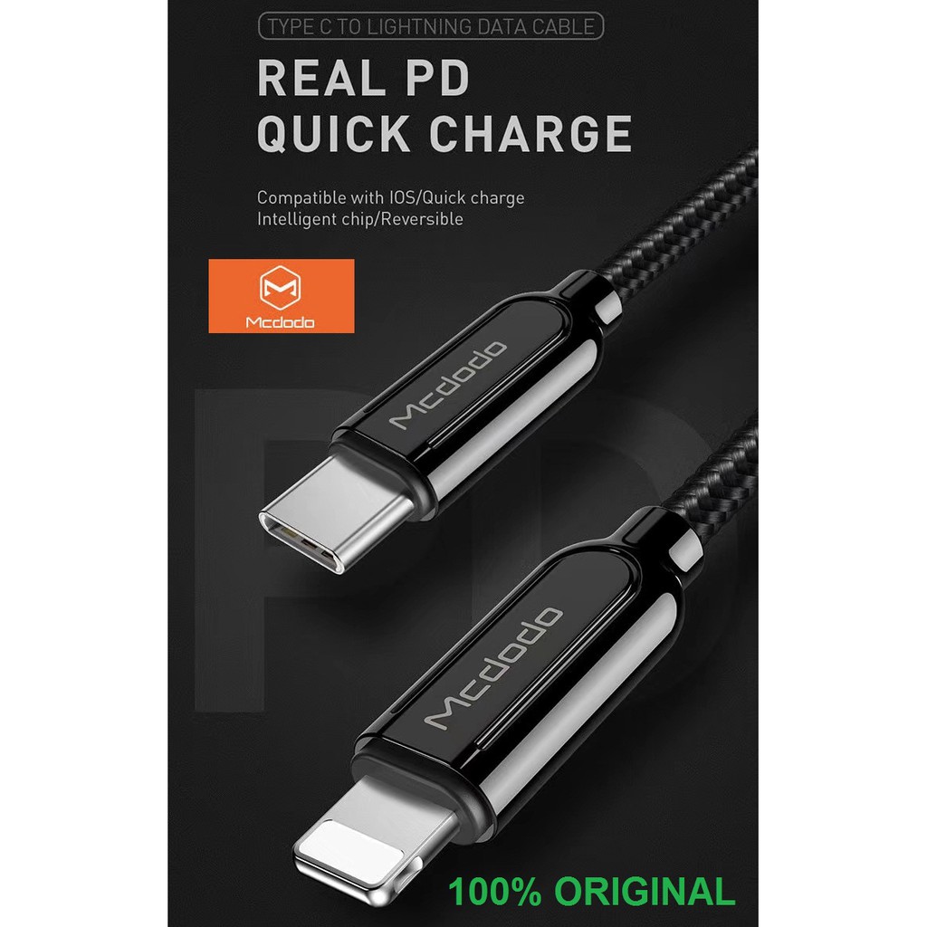 Mcdodo PD Quick Charge Type C to Lightning Cable Original