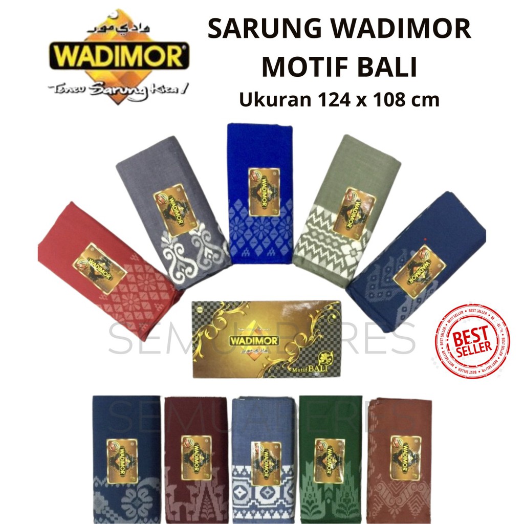 (Grosir 10pcs) Sarung Wadimor Gajah Duduk Motif - Kain Tenun Dewasa Pria Laki Cowo Sholat Solat