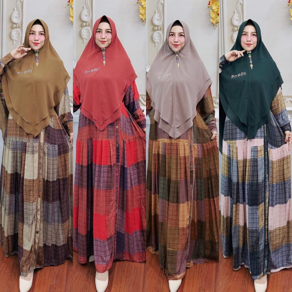 HD Mazaya Series By Poppi Syari ORI Hijab Gamis Syar'i Original Kekinian Terlaris Termurah Bestselle