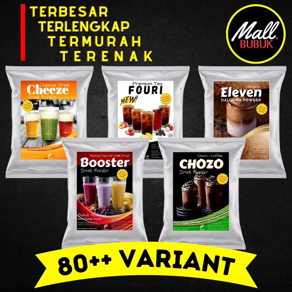 

BUBUK MINUMAN RASA 80 Varian 1Kg - Serbuk minuman aneka rasa 1Kg