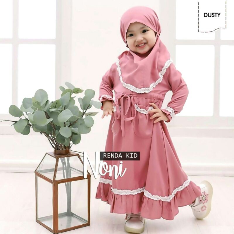 Gamis Anak Syari Kid Noni GAMIS SYARI ANAK USIA 4 5 6 TAHUN BAJU MUSLIM ANAK CEWEK GAMIS LEBARAN