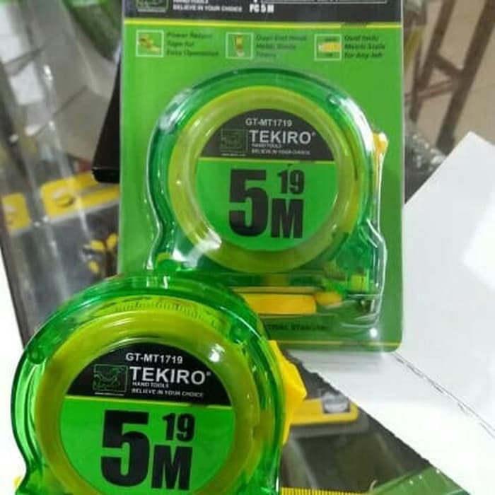 TEKIRO - METERAN 5 METER - MEASUREMENT TAPE 5 METER - ORIGINAL - MURAH