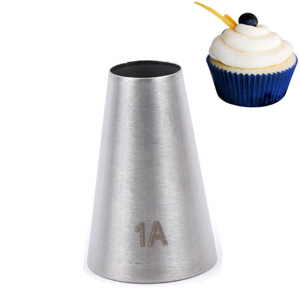 Solighter 4pcs Bunga Icing Piping Nozel Rusia Besar Pastry Tips Stainless Steel Cupcake Ice Cream Alat