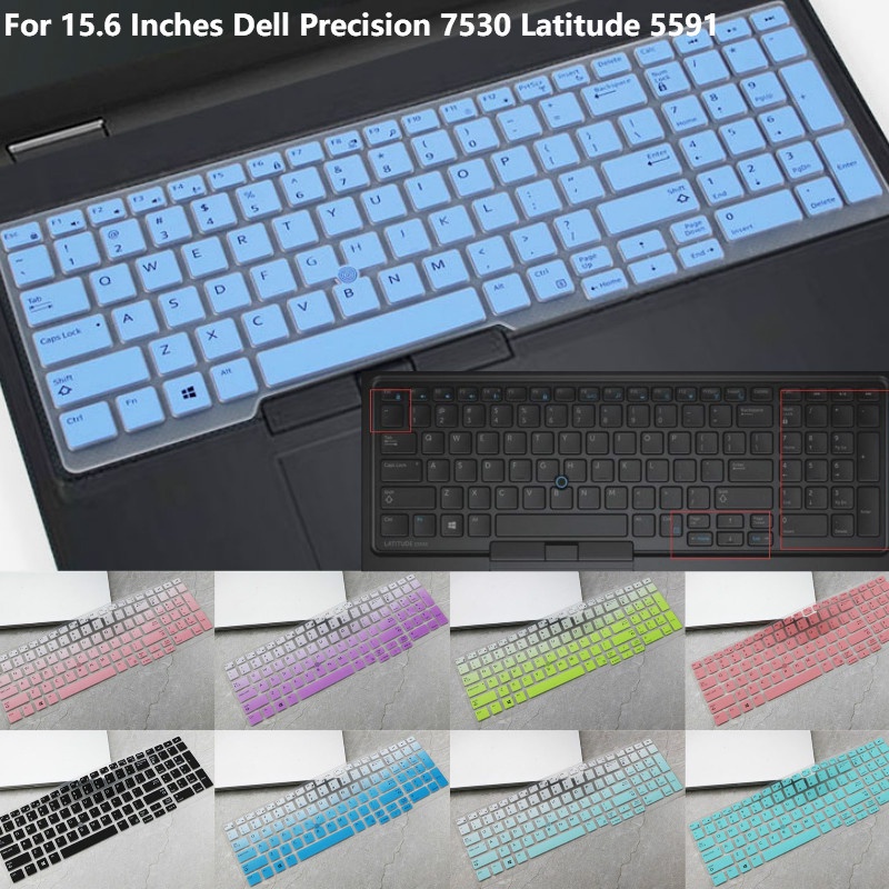 For 15.6 Inches Dell Precision 7530 Latitude 5591 Soft Ultra-thin Silicone Laptop Keyboard Cover Protector