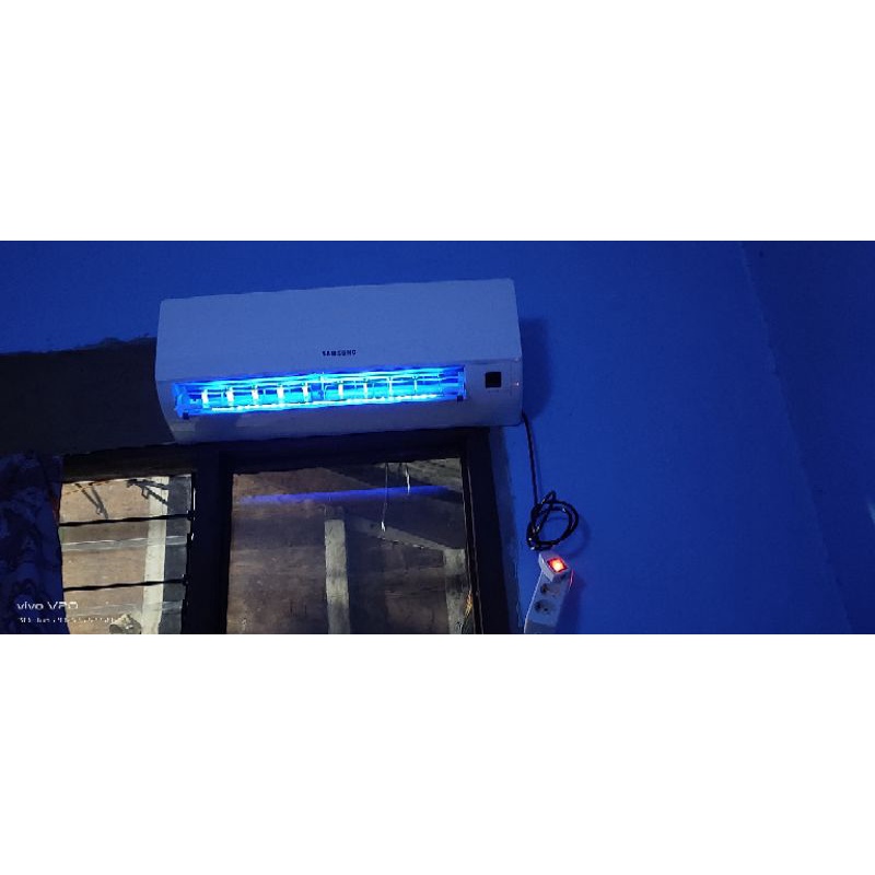 kipas angin model ac manual no  remote  free lampu led 