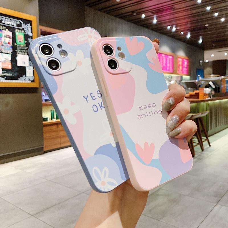 Casing Softcase Realme 10 Realme C33 C31 C30 8 Pro C25 C25S C11 C12 C15 C3 5I 6I Reno 6 Z OPPOA16 A15 A15S A3S Motif Lucky Keep Smiling