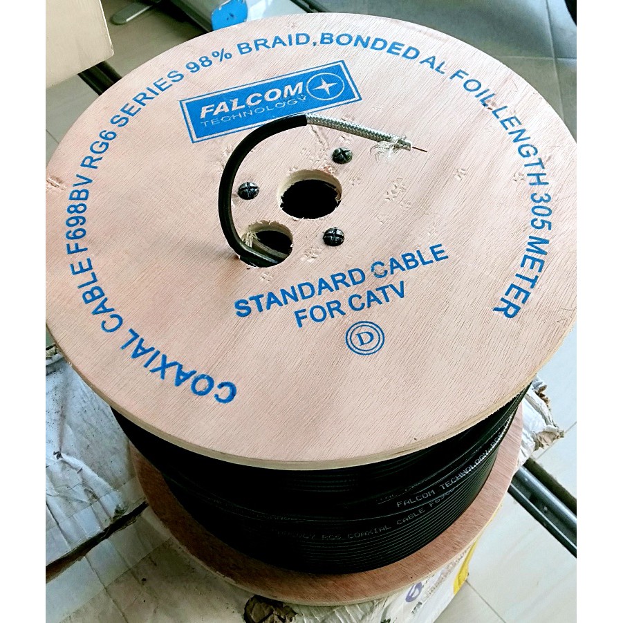 Kabel Coaxial RG-6-F698BV FALCOM ( 305 mtr )