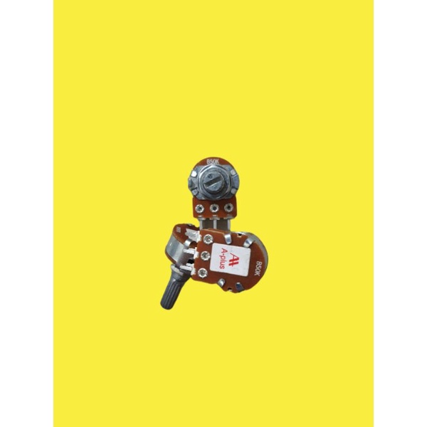 Potensio Potensiometer Stereo Kaki 6 Pin 50K Rotari Aplus A-plus Bagus