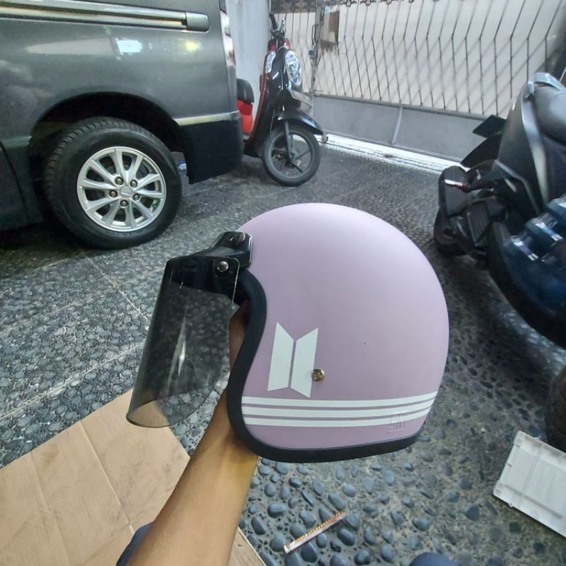 Helm  Retro BTS Korea SNI Dewasa Full Leher Style