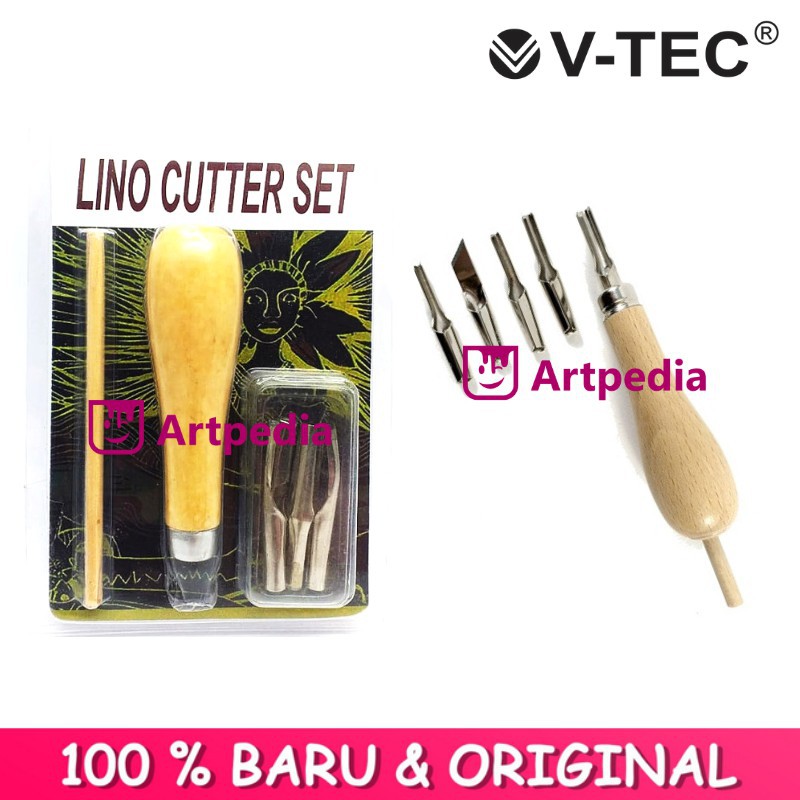 V-Tec Lino Block Cutter Set Karet v-tec Pisau Cukil / V-tec Lino Cutter Set