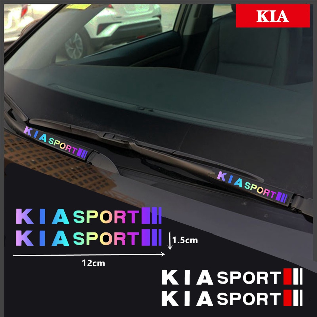 2pcs Stiker Wiper Kaca Depan Dan Belakang Mobil Untuk KIA K2 K3 KX3 K4 K5