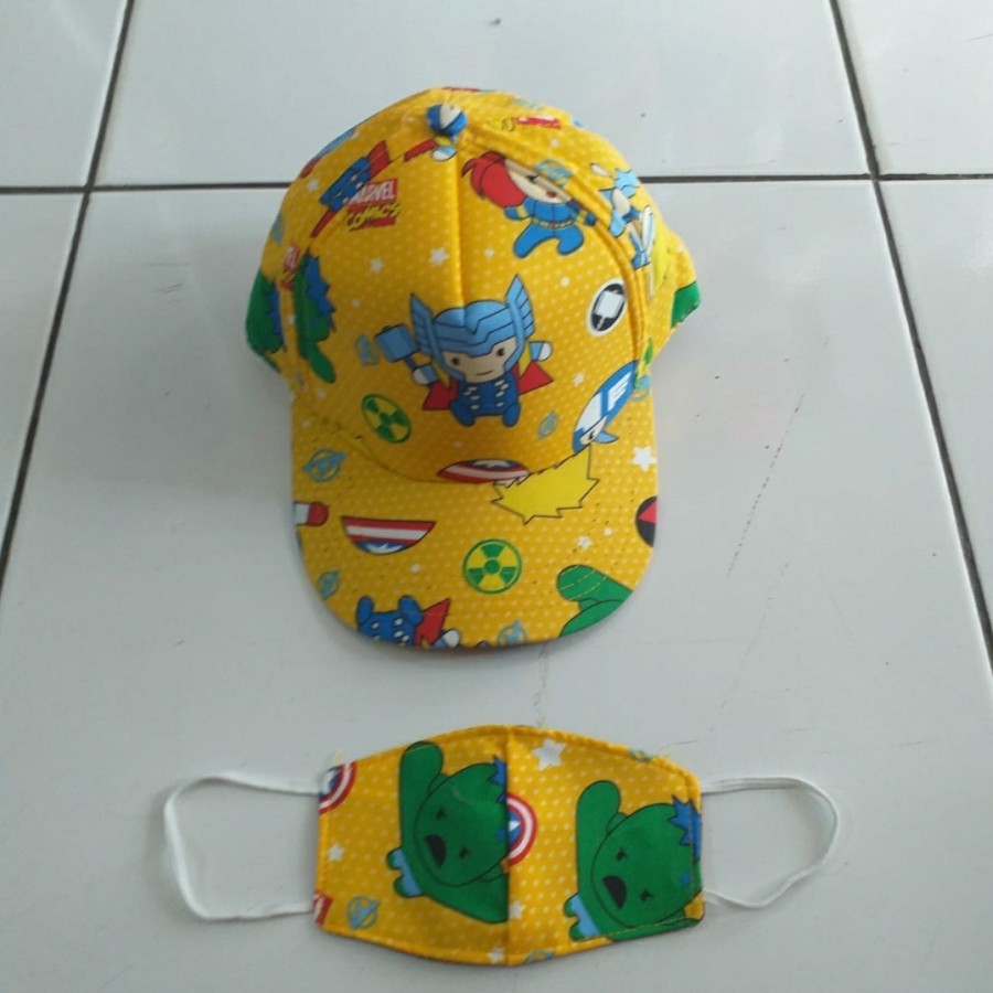 Topi Anak + Masker Trendy Topi Baseball Topi Snapback