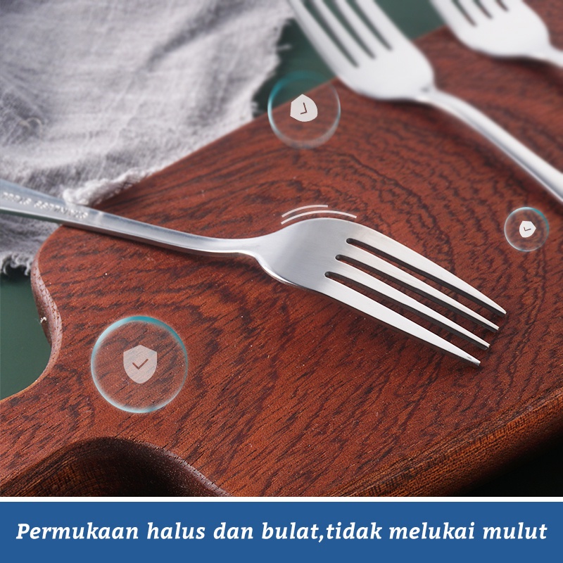 Letyeah &amp; Anantagt sendok garpu set stainless/Set 3 garpu stainless steel/garpu makan/set alat  Garpu makan stainless/stainless steel/Garpu Buah Stainless