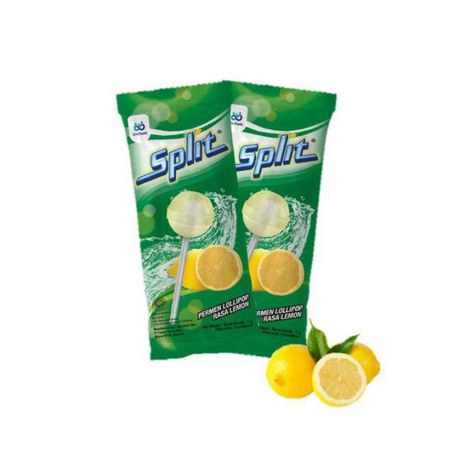 Permen Loli Split rasa Lemon isi 12 pcs