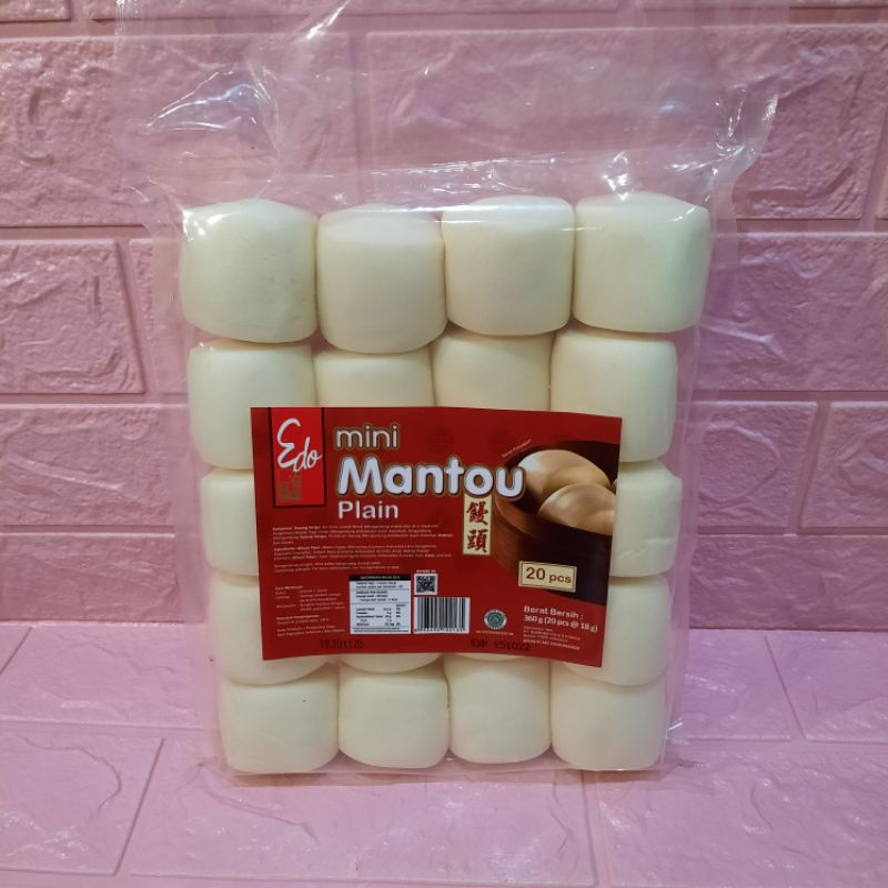 

Edo Mini Mantou Plain Roti Frozen Makanan Penunda Lapar Isi 20 Pcs 360 Gr