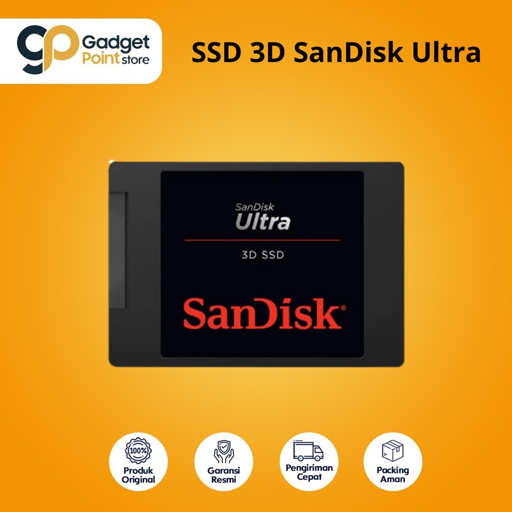 SSD 3D SanDisk Ultra 500GB up to 550Mbps - Original Garansi Resmi