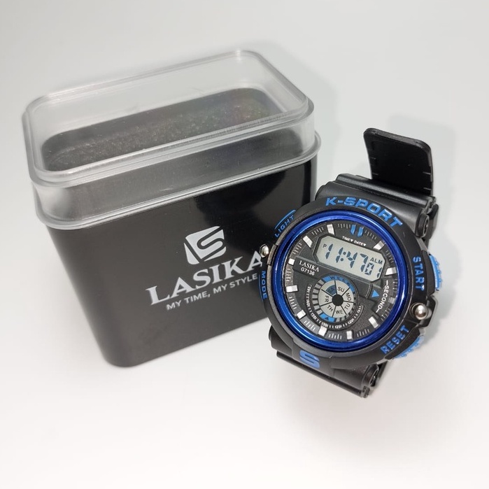 Lasika Original Jam Tangan Digital Unisex Type 7136 Series Hitam Anti Air