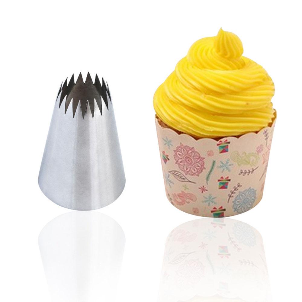 Populer Icing Piping Nozzle Bakery Pastry Tips Cupcake Aksesoris Dapur Alat Es Krim