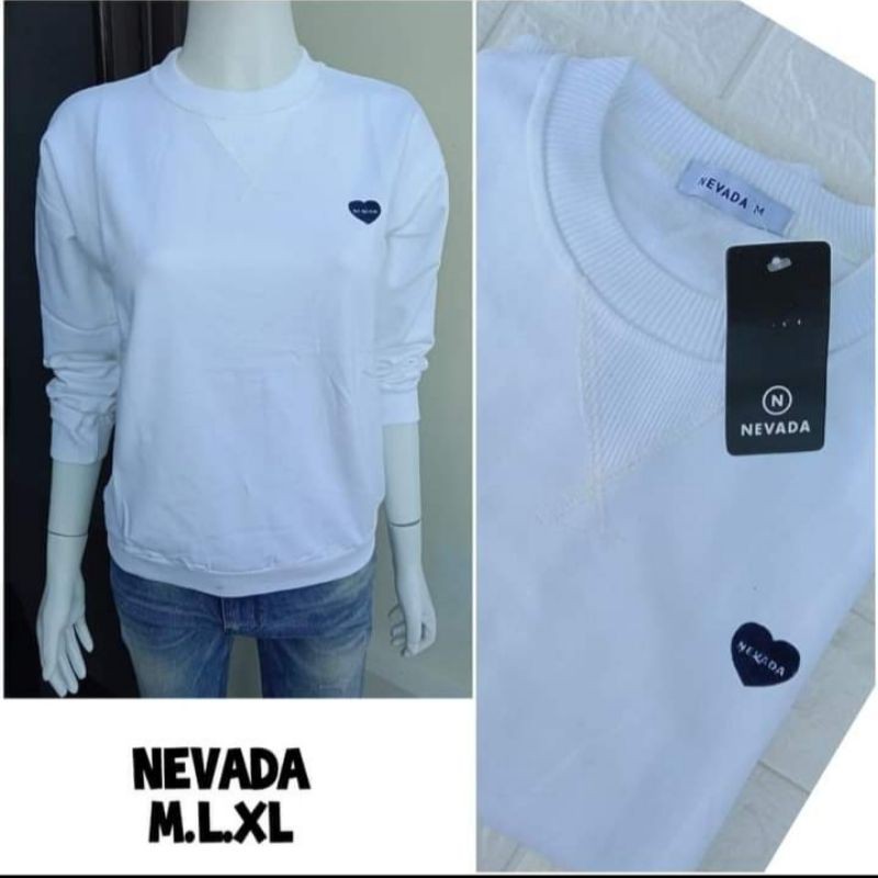 (COD) SWEATER NEVADA FULL HANTAG//PAKAIAN POLOS WANITA KEKINIAN