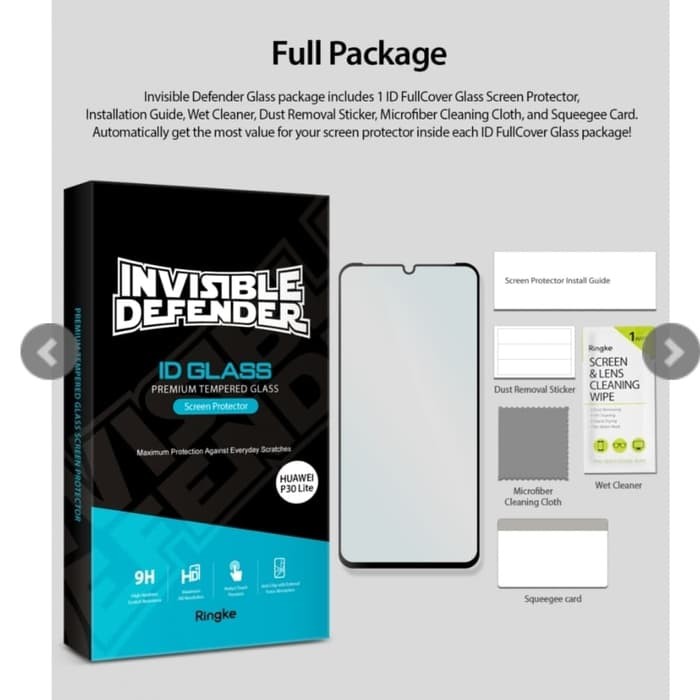 RINGKE INVISIBLE DEFENDER TEMPERED GLASS FULL ADHESIVE HUAWEI P30 LITE