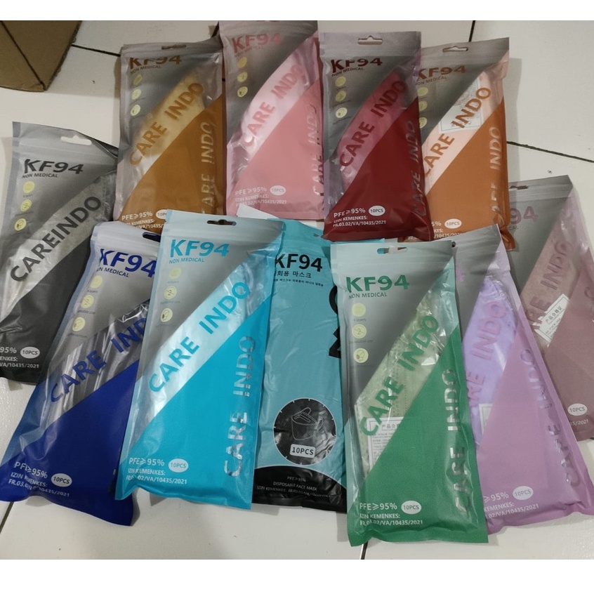 Masker KF94 Careindo 4ply 1pack isi 10 Lembar Maker