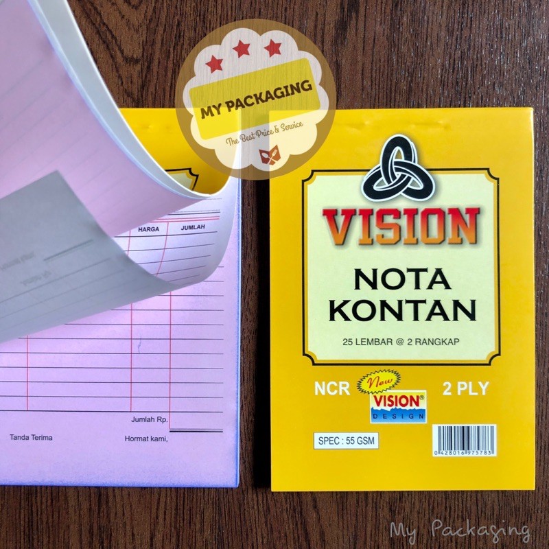 Buku Nota Kontan Kecil Rangkap 2 ply NCR / K2 - 25 lembar @ 2 Rangkap