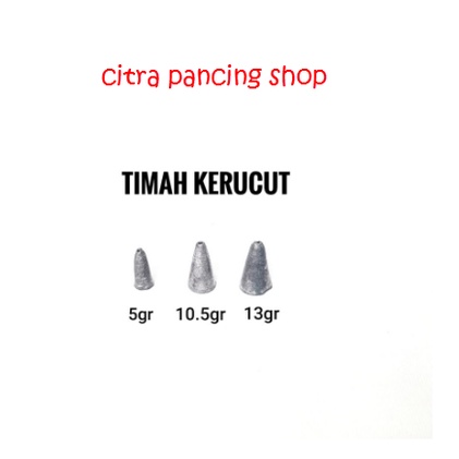 Timah Pancing - Timah Kerucut Kecil