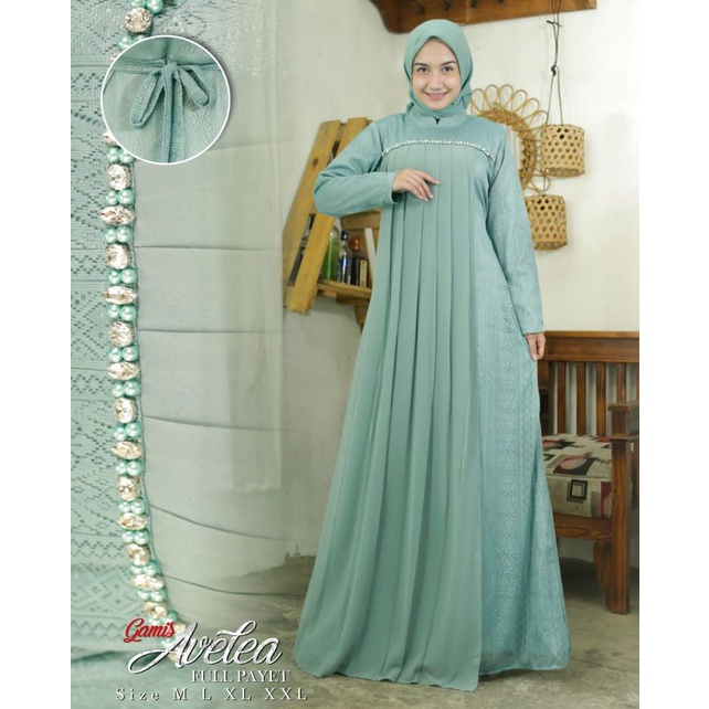 Gamis Avelea NK / Kebaya Gamis Pesta Modern / Kebaya Kondangan / Dress Brokat