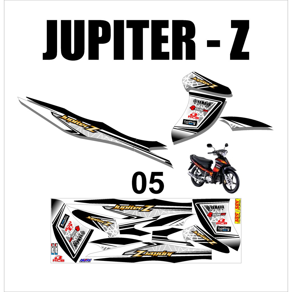 Striping Jupiter Z - Sticker Stiker Variasi Lis Motor Jupiter Z Burhan Termurah DS JP - 5