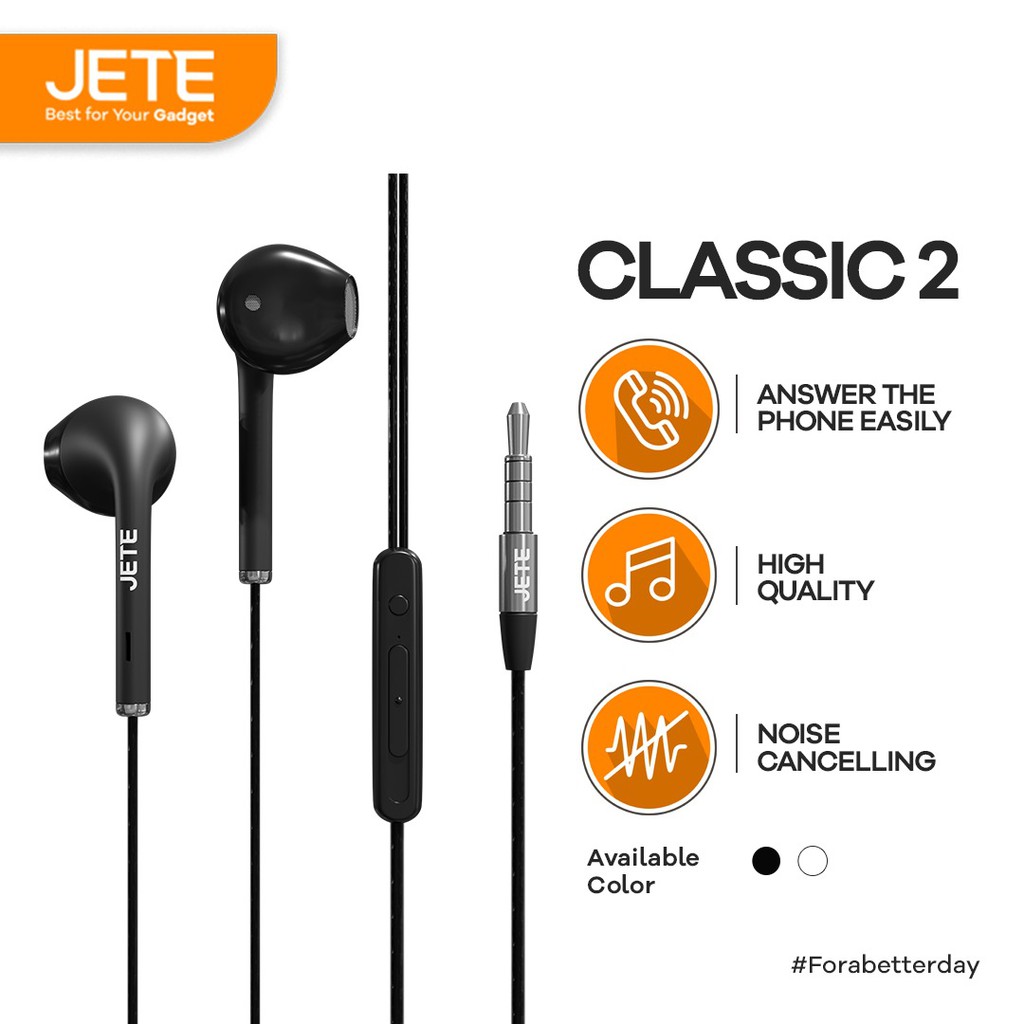 JETE Headset Classic 2 Super Bass Handsfree    Stereo