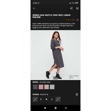 uniqlo waffle lengan panjang black