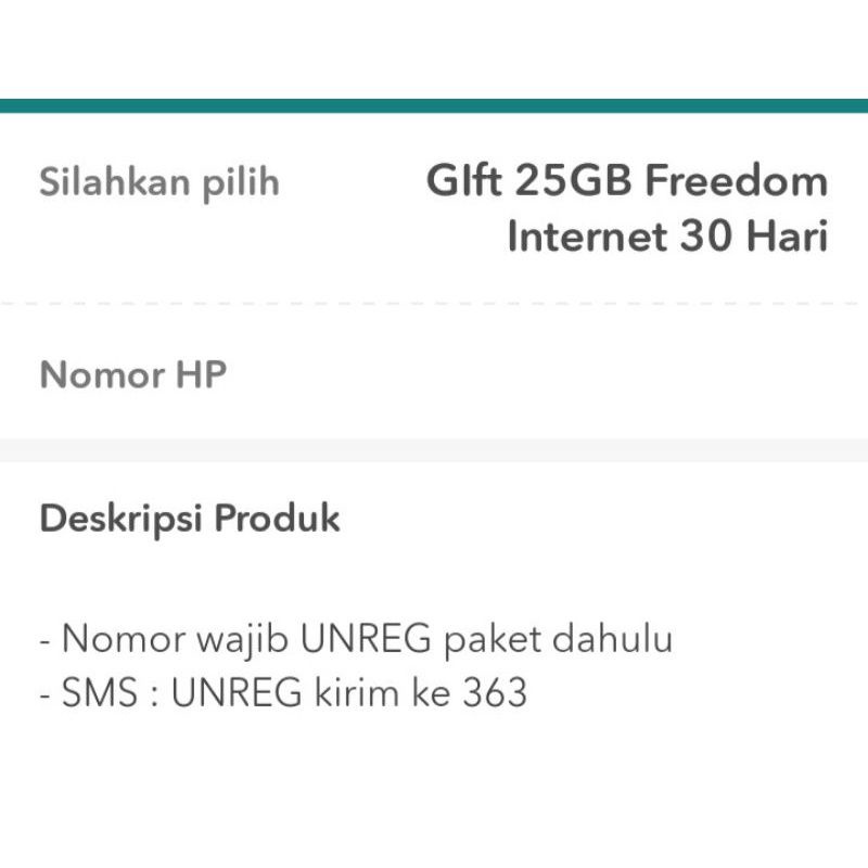 Kuota Indosat Freedom 25 GB MURAH