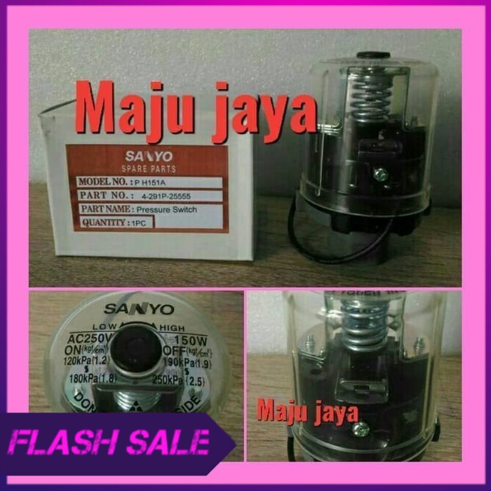 Otomatis ORIGINAL SANYO  pompa air 125 watt hitachi shimizu ps 130 135