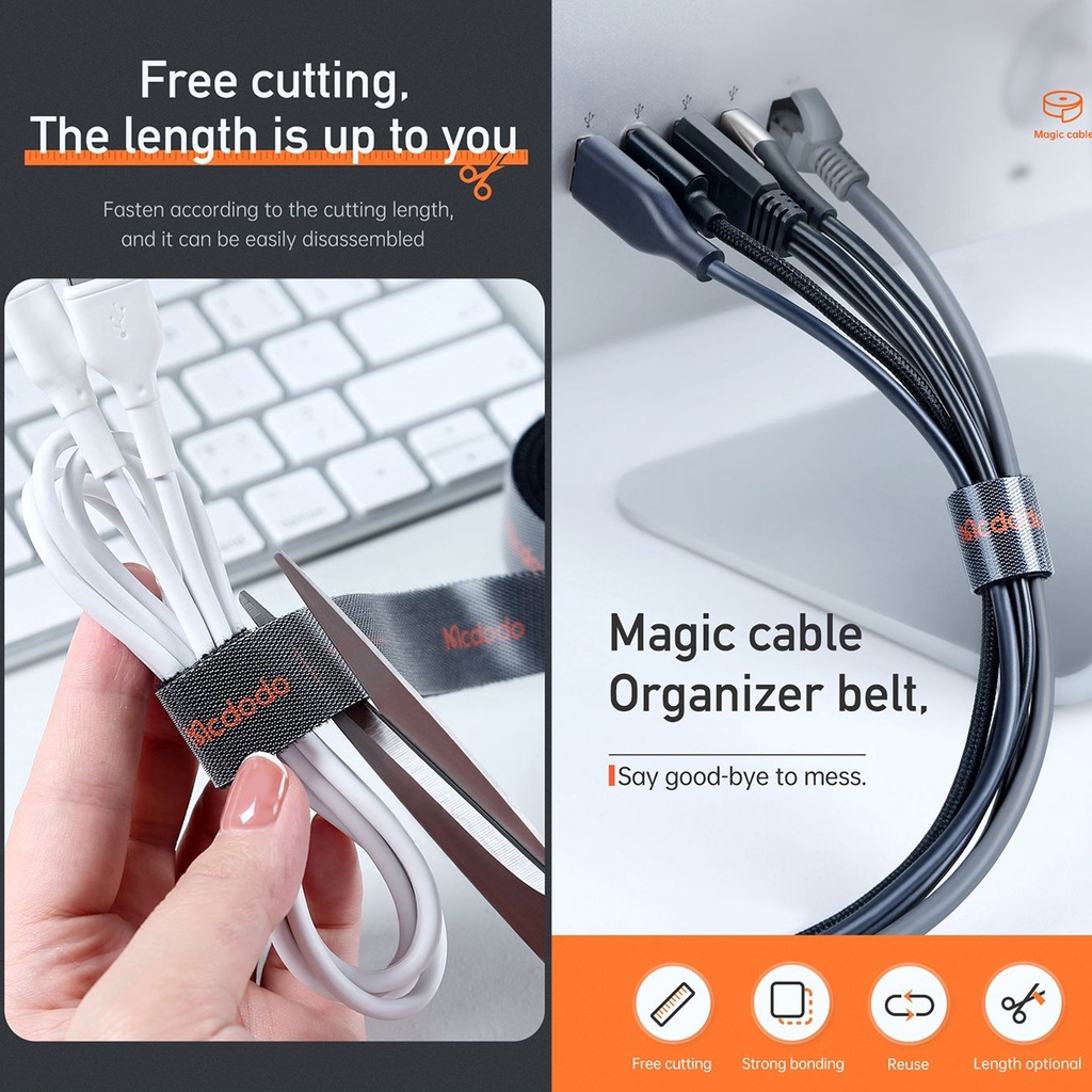 VELCRO STRAP MCDODO VS-096 - Cable Organizer - Pengikat Kabel Serbaguna